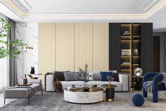 聊城轻奢风格-客厅