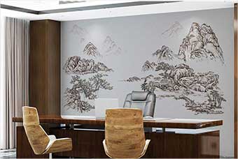 聊城森佰汇航空纤维墙咔(山水之间)